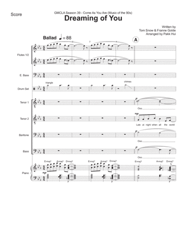 Dreaming Of You (arr. Pakk Hui)