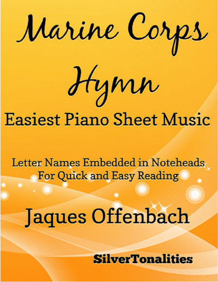 United States Marine Corps Hymn Easiest Piano Sheet Music (arr. SilverTonalities)