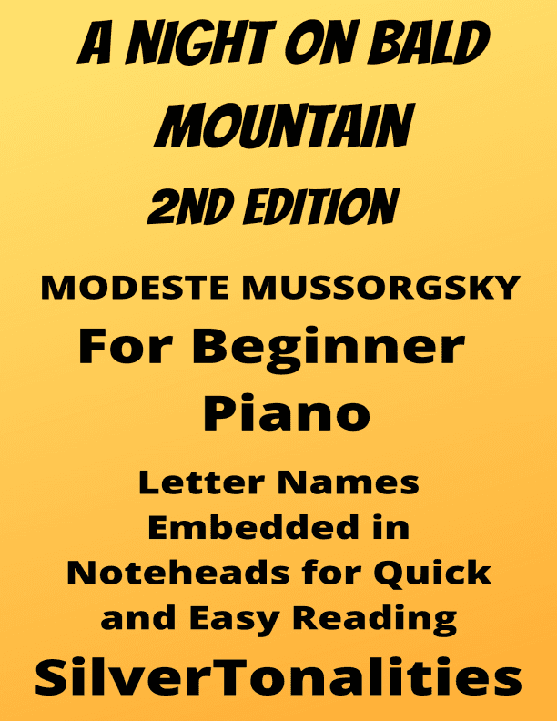 A Night on Bald Mountain Beginner Piano Sheet Music 2nd Edition (arr. SilverTonalities)