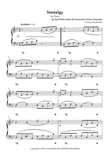 Nostalgy (arr. Jhavilah)