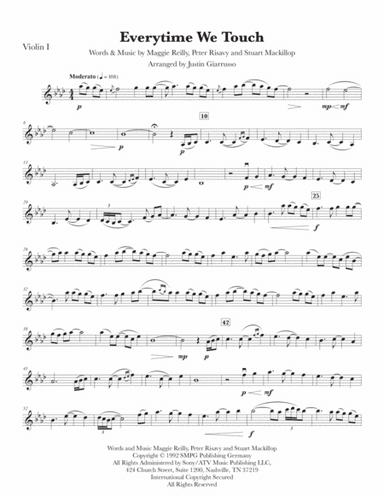 Everytime We Touch (arr. Justin Giarrusso)