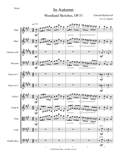 In Autumn by E. Mac Dowell arr. G. Engels (arr. Gerhard Engels)