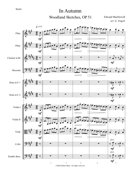 In Autumn by E. Mac Dowell arr. G. Engels (arr. Gerhard Engels)