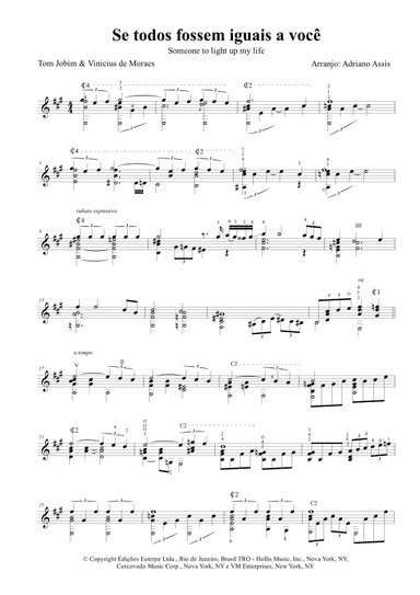Someone To Light Up My Life (se Todos Fossem Iguais A Voce) (arr. Adriano Assis)