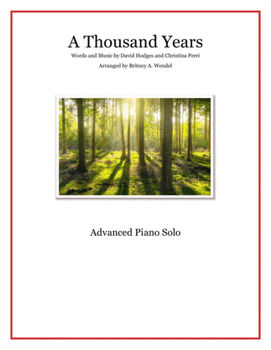 A Thousand Years (arr. Britney A. Wendel)