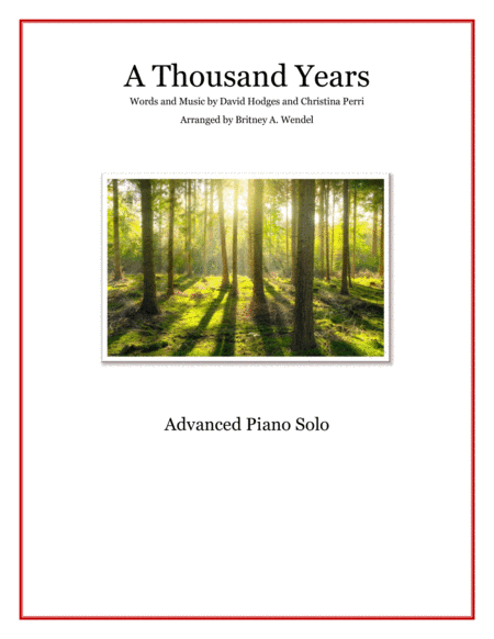 A Thousand Years (arr. Britney A. Wendel)