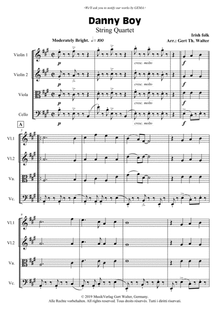 Danny Boy (arr. Gert Th. Walter)