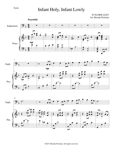 Infant Holy, Infant Lowly (euphonium/piano), arr. Brenda Portman (arr. Brenda Portman)