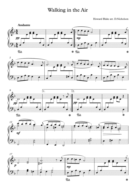Walking In The Air (arr. Cadenza Music Tuition)