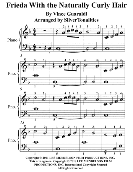 Frieda (with The Naturally Curly Hair) (arr. SilverTonalities)