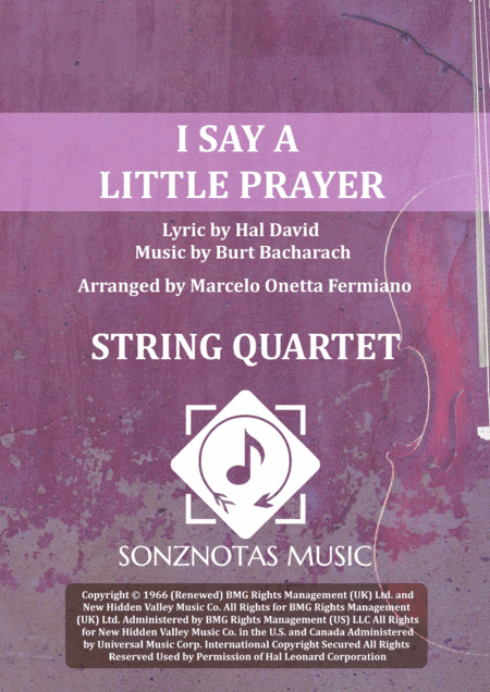 I Say A Little Prayer (arr. Marcelo Onetta Fermiano)