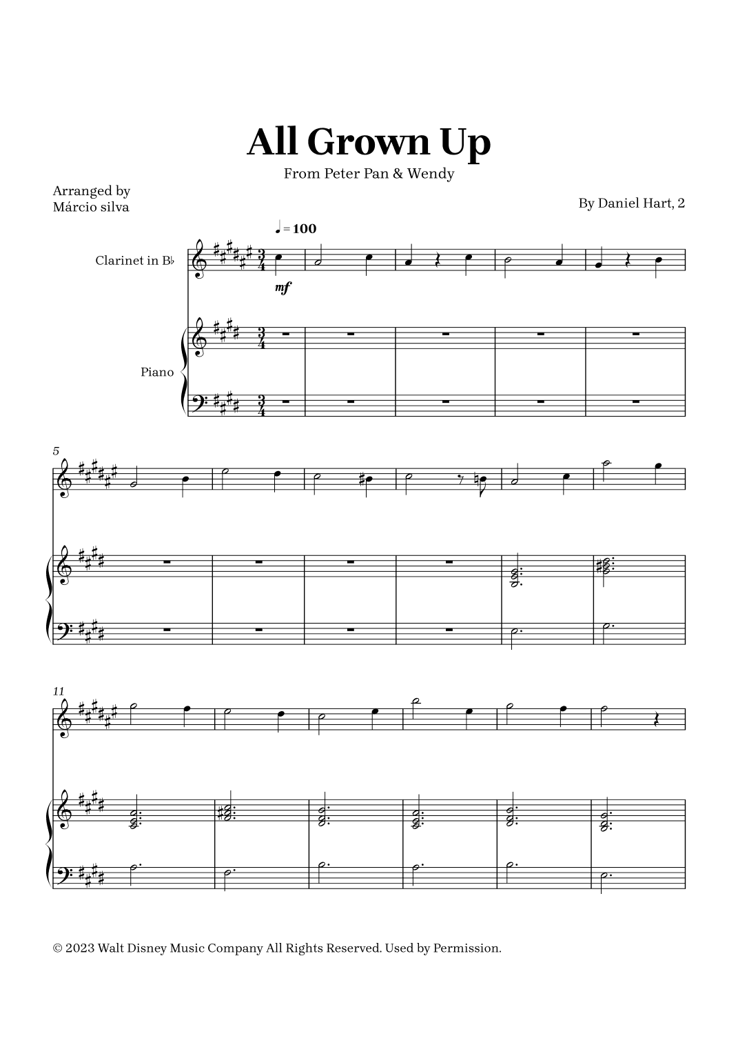 All Grown Up (arr. Márcio Silva)