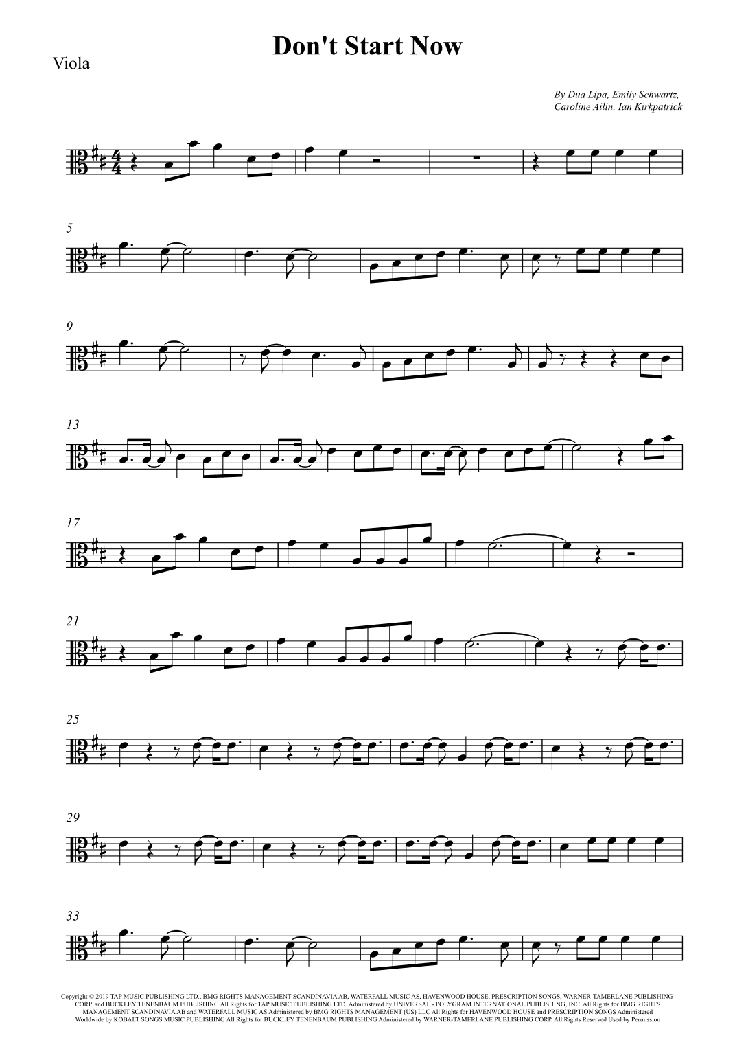 Don't Start Now (arr. Wesley S. SIlva)