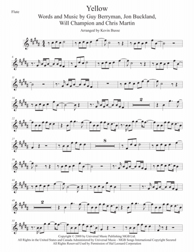 Yellow (arr. Kevin Busse)