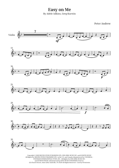 Easy On Me (arr. Peter Andrew)