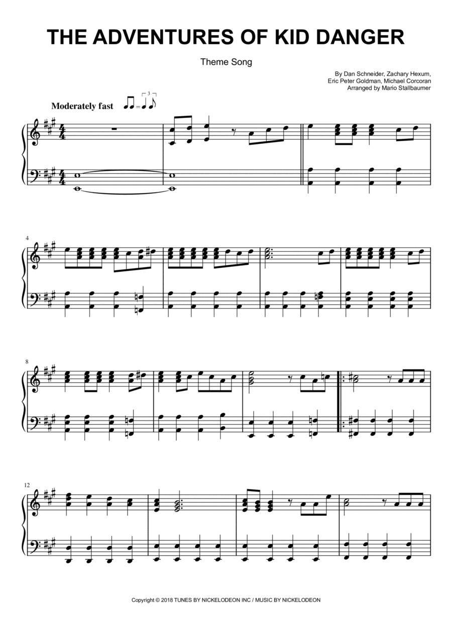 The Adventures Of Kid Danger (arr. Mario Stallbaumer)