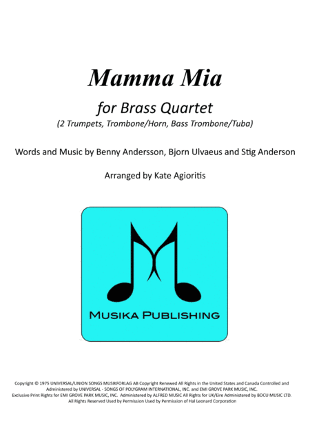 Mamma Mia (arr. Kate Agioritis)