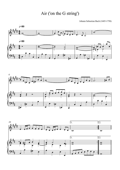 Air ('On the G srings') Clarinet in Bb (arr. Alex Nunes Rodrigues)