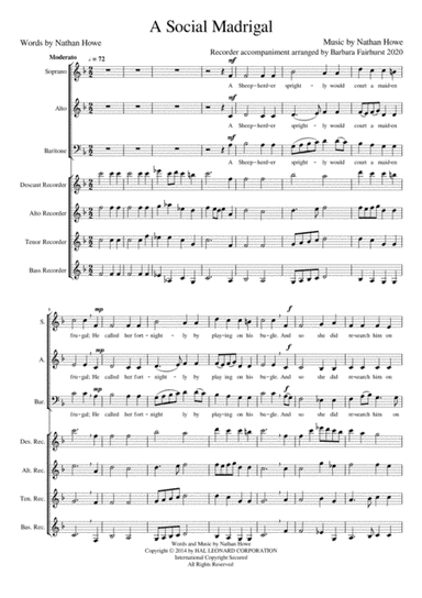 A Social Madrigal (arr. Barbara Fairhurst)