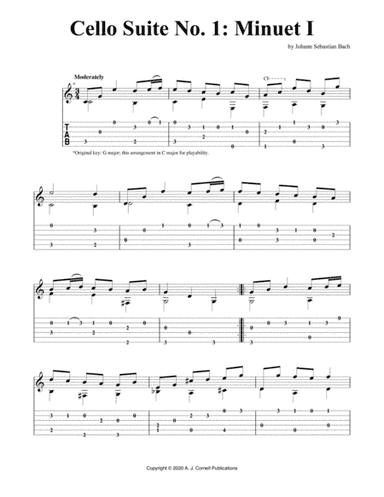 Cello Suite No. 1: Minuet I (arr. Mark Phillips)