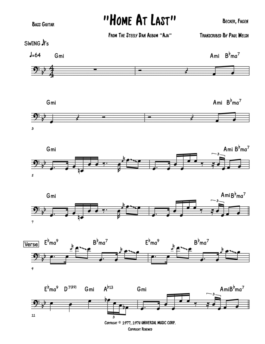 Home At Last (arr. Accubass)