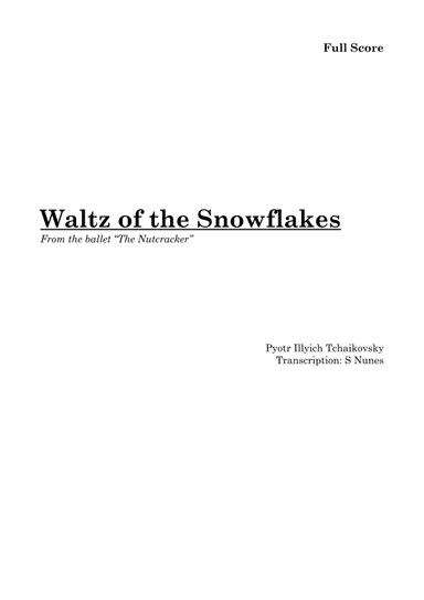 Waltz of the Snowflakes (arr. Steven Nunes)