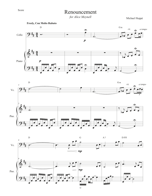 Renouncement (arr. Michael Hoppe)