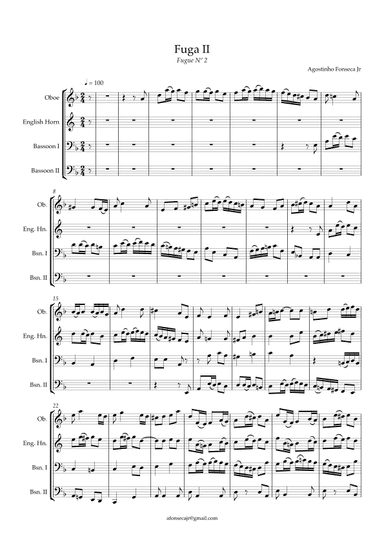 Fugue Nº2 - Double Reed Ensemble