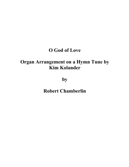 O God of Love