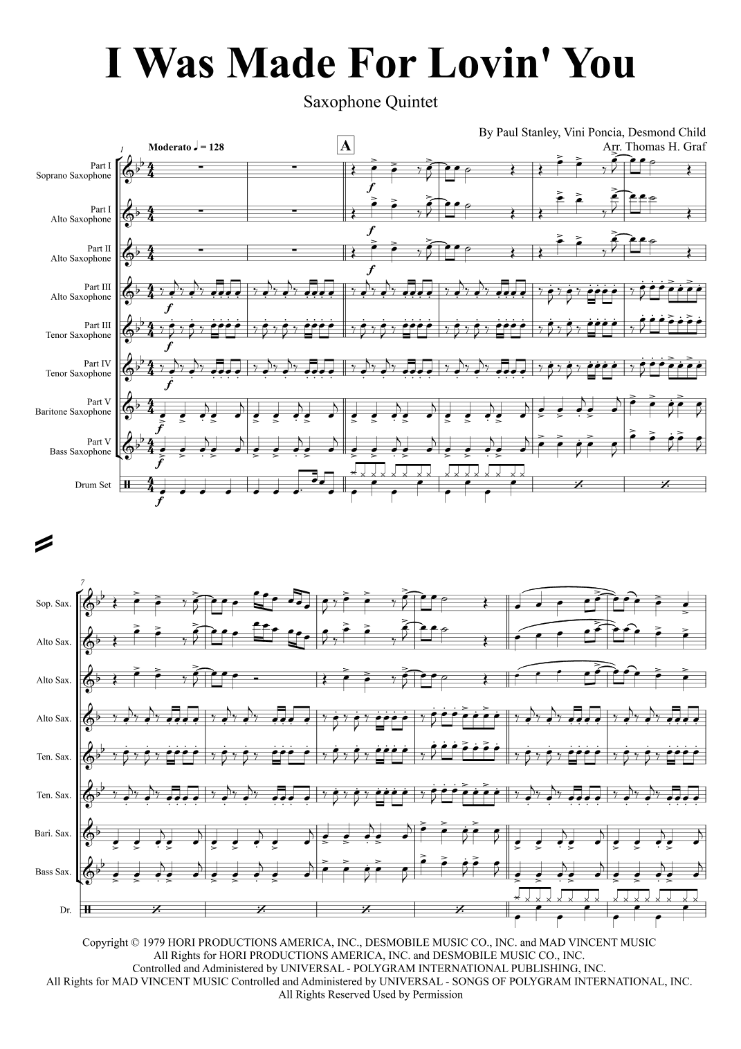 I Was Made For Lovin' You (arr. Thomas H. Graf)