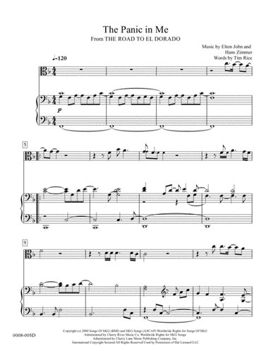 The Panic In Me  from THE ROAD TO EL DORADO (arr. Red Gate Music)