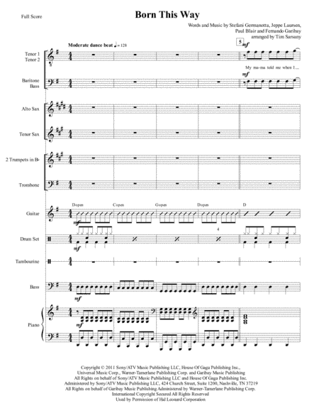 Born This Way (arr. Tim Sarsany)