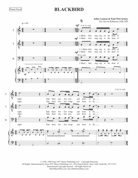 Blackbird (arr. Kevin Robison)