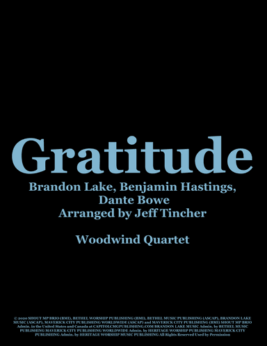 Gratitude (arr. Jeff Tincher)