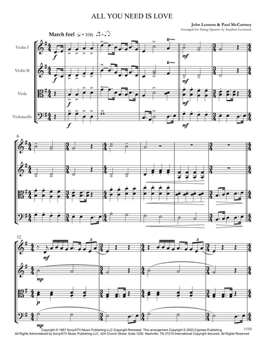 All You Need Is Love (arr. Stephen Levintow)