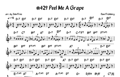 Peel Me A Grape (arr. John Fries)