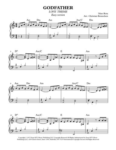 The Godfather (love Theme) (arr. Christian Bennedsen)