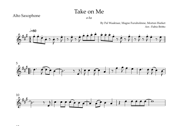 Take On Me (arr. Fabio Britto)
