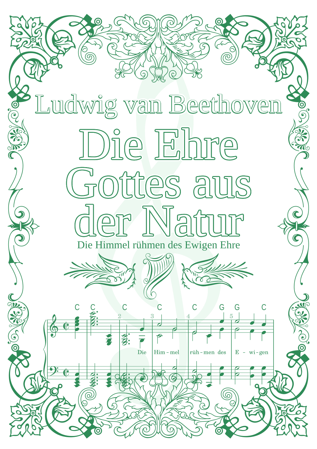 Die Ehre Gottes aus der Natur (Die Himmel rühmen des Ewigen Ehre, Ludwig van Beethoven; for organ) (arr. Manuela Rosa)