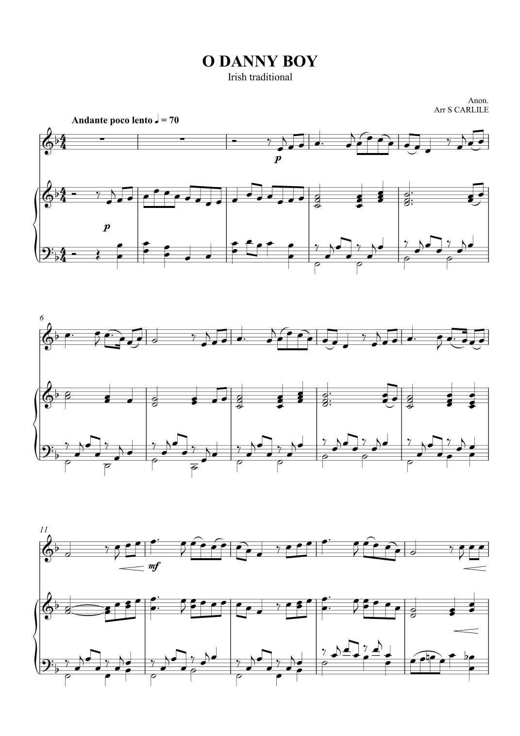 O Danny Boy (arr. SCMusic)
