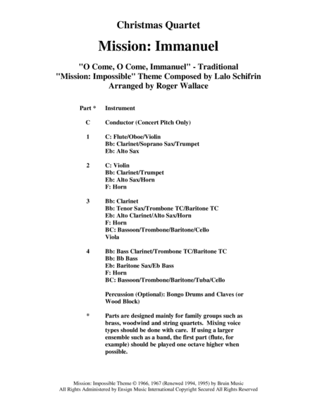 Mission: Impossible Theme  from the Paramount Television Series MISSION: IMPOSSIBLE (arr. Roger Wallace)