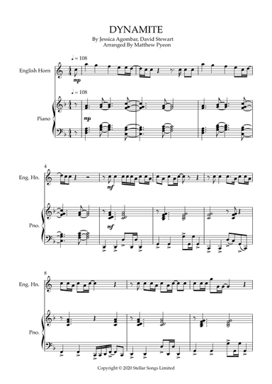 Dynamite (arr. Matthew pyeon)