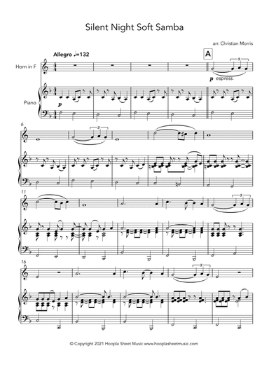 Silent Night Soft Samba (arr. Christian Morris)