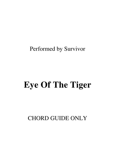 Eye Of The Tiger (arr. RWM)