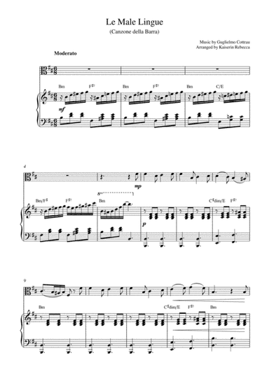 Le Male Lingue (Canzone della Barra) (arr. Kaiserin Rebecca)