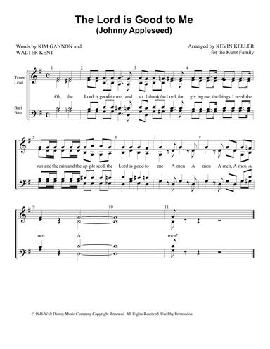 The Lord Is Good To Me (arr. Kevin Keller)