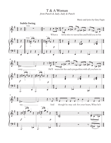 T & A Woman, for voice and piano