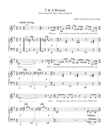 T & A Woman, for voice and piano