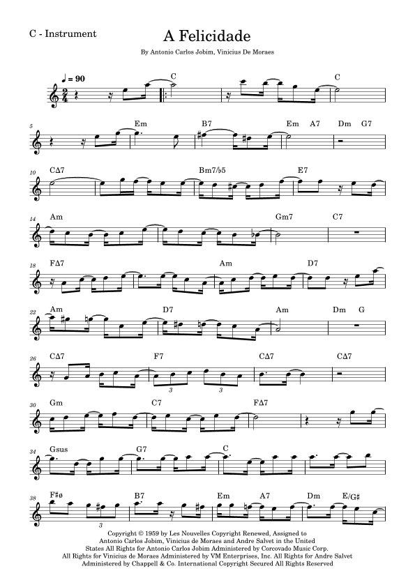 A Felicidade (arr. Fabio Eduardo de Oliveira)