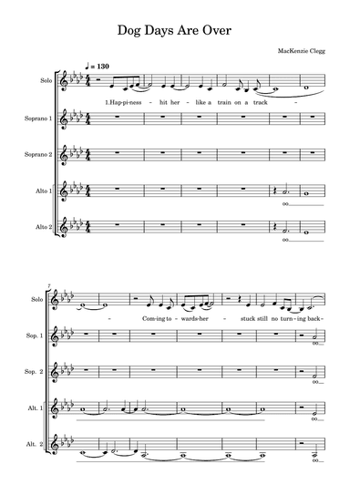 Dog Days Are Over (arr. MacKenzie Clegg)